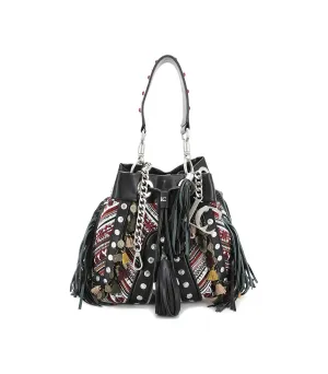Cheyenne Squaw Bucket Tessuto   Ecopelle - Combi Black