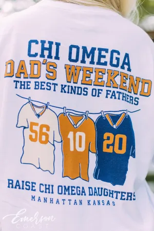 Chi Omega Dad's Weekend Jersey Tee