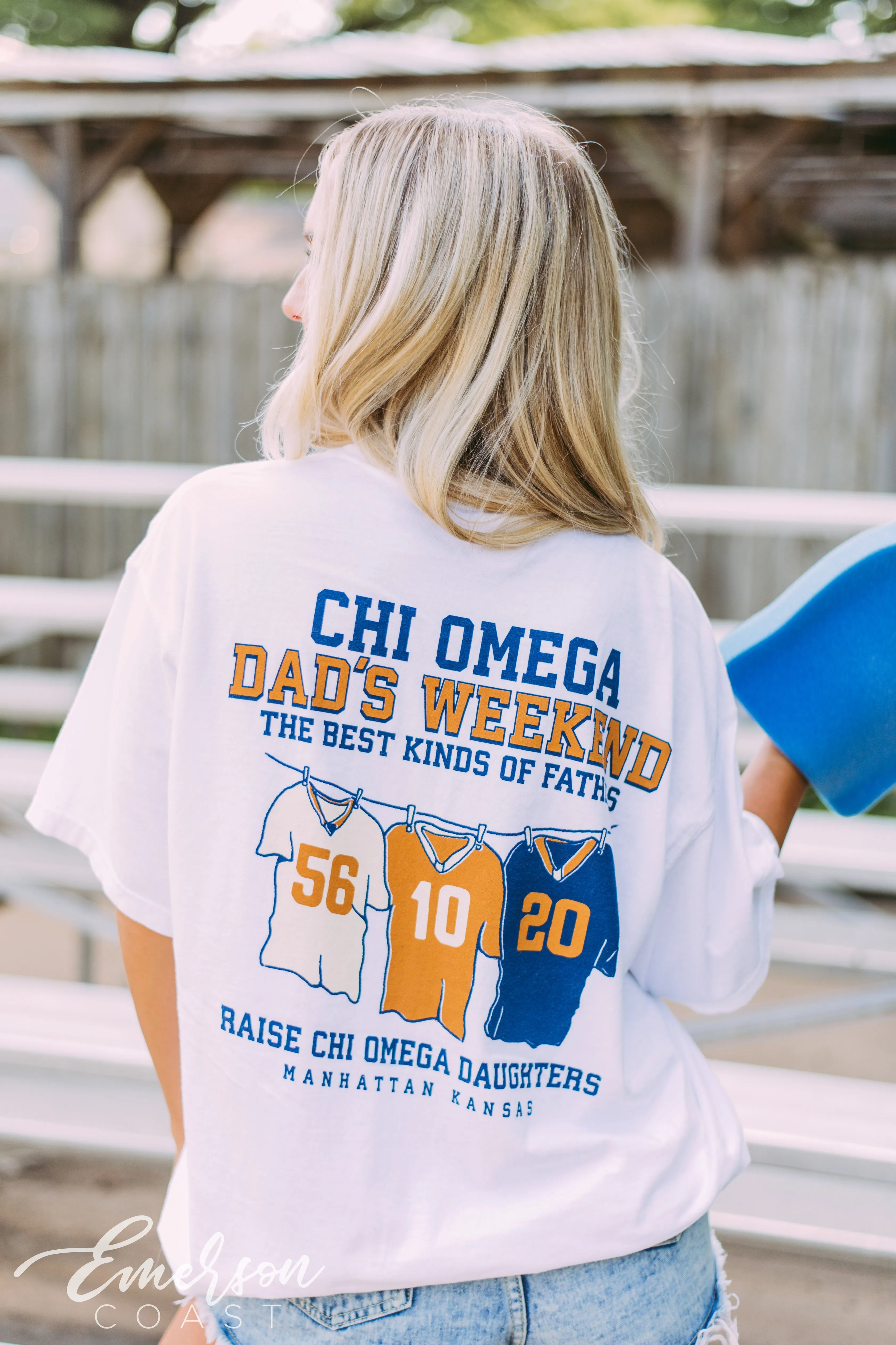 Chi Omega Dad's Weekend Jersey Tee