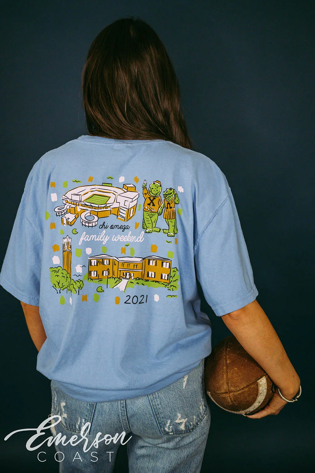 Chi Omega Map Family Weekend Tee