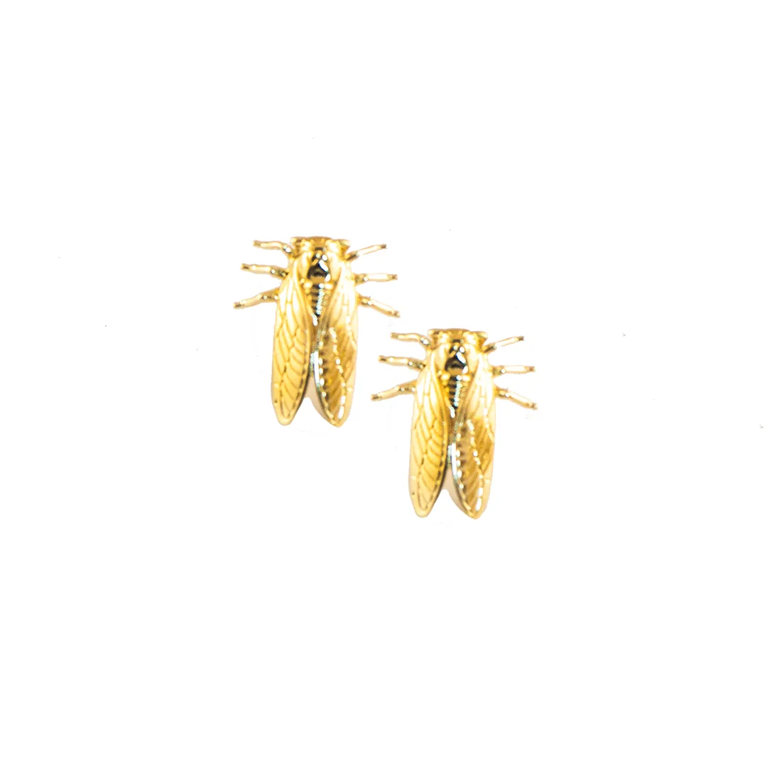 Cicada Post Earrings