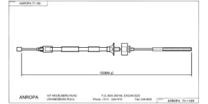 Clutch Cable Renault Sandero, Logan 1.4/1.6 Mpi