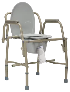 Commode Drop-Arm Folding Tool Free Adjustable 3-in-1 300Lb Capacity by Dynarex