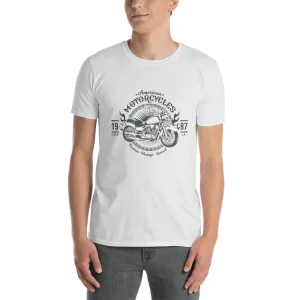 Cool Vintage T Shirt White Bike Gear Cotton Motorcycle T Shirt Clothing for Men