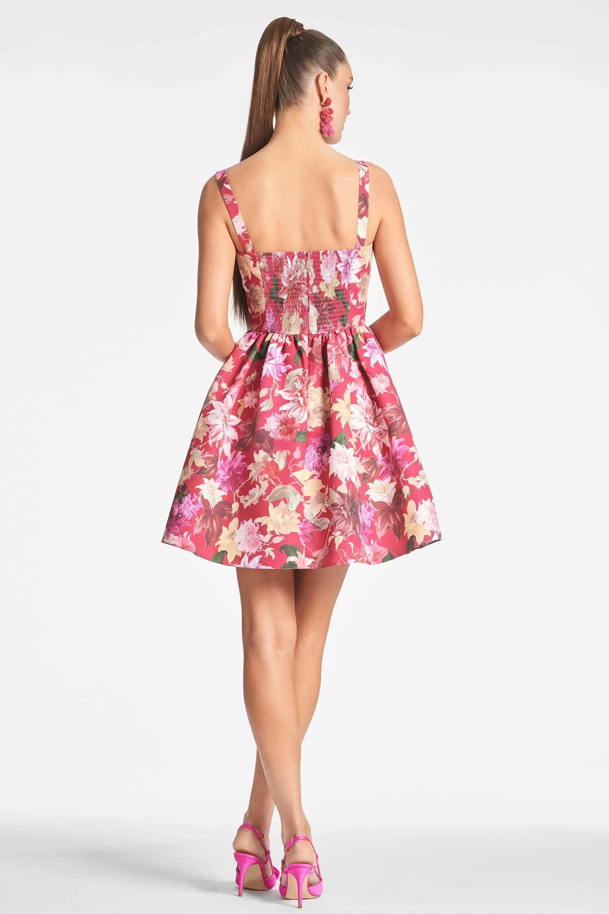 Cora Dress - Deep Pink Dahlia