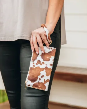 Cowhide Wristlet