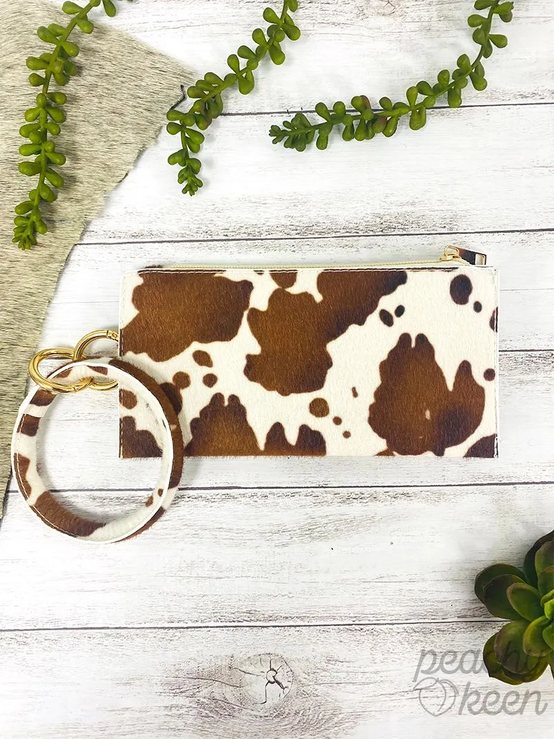 Cowhide Wristlet