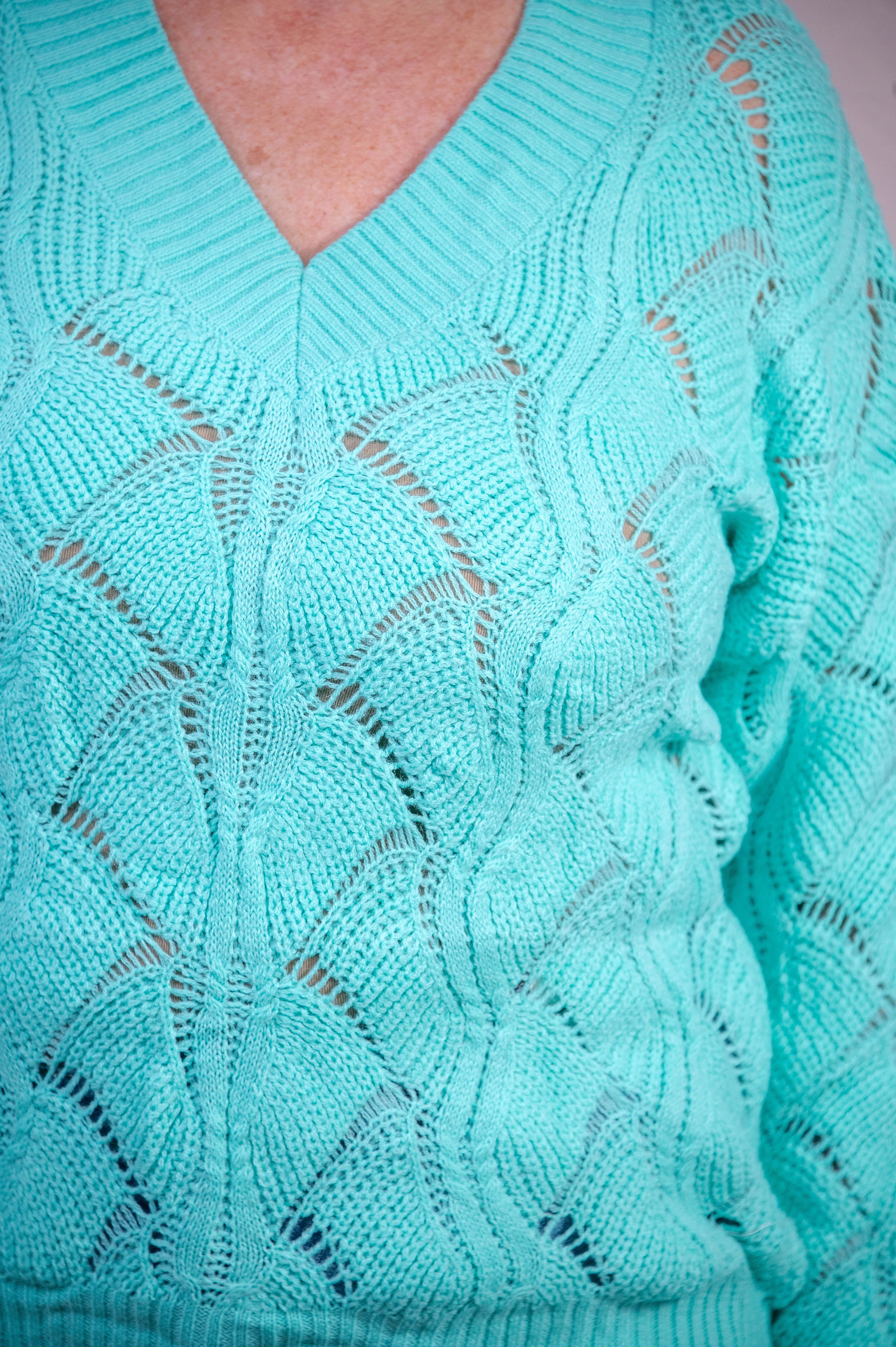 Crazy In Love Mint Solid Knitted Sweater - T10162MT