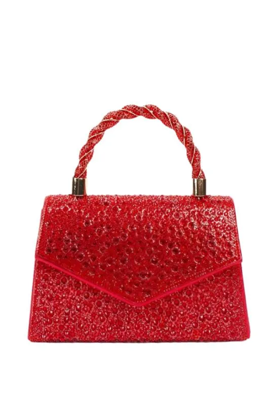 Crystal Top Handle Clutch