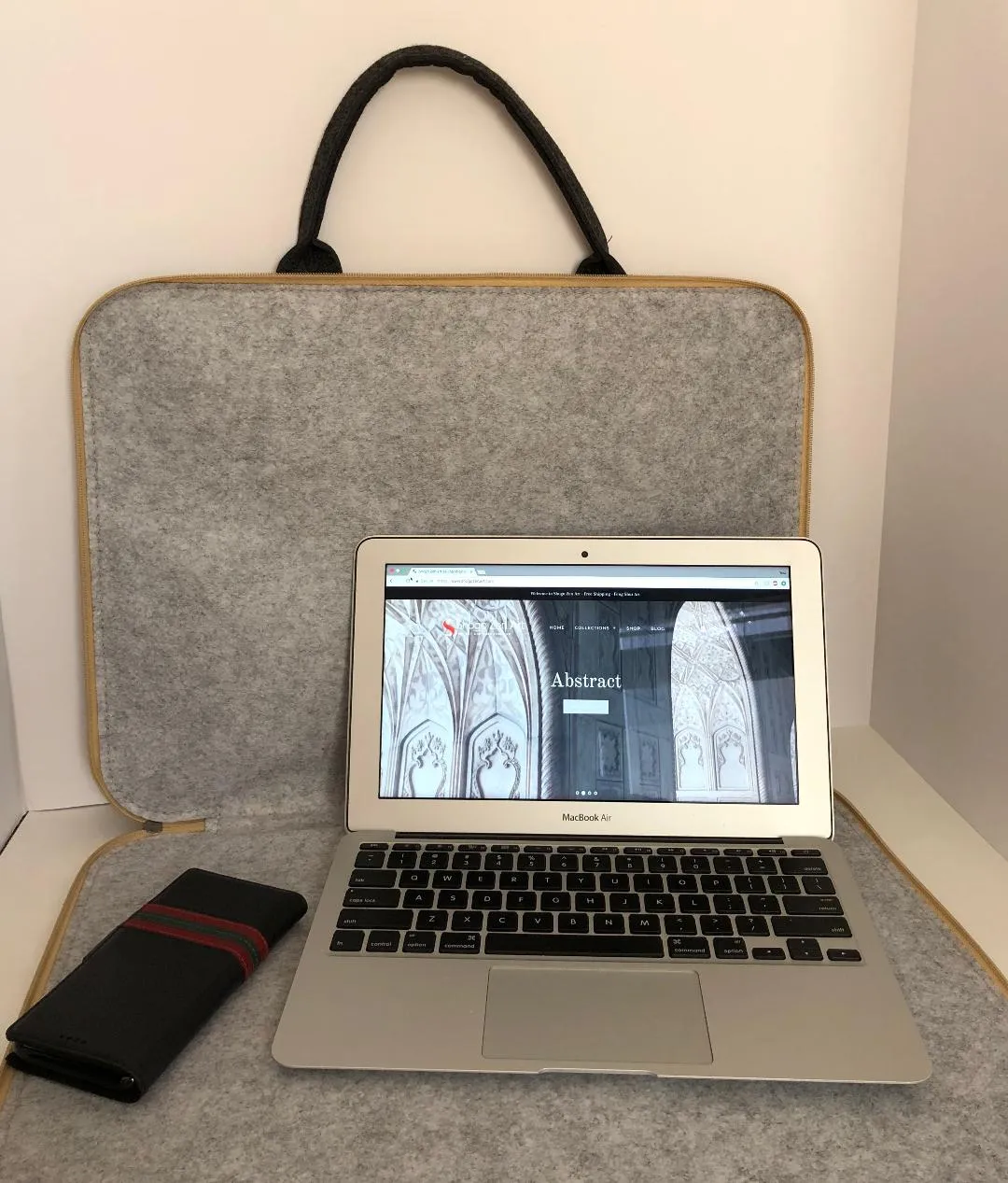 Customized Dark Grey Laptop Sleeve bag  Meditation Collection