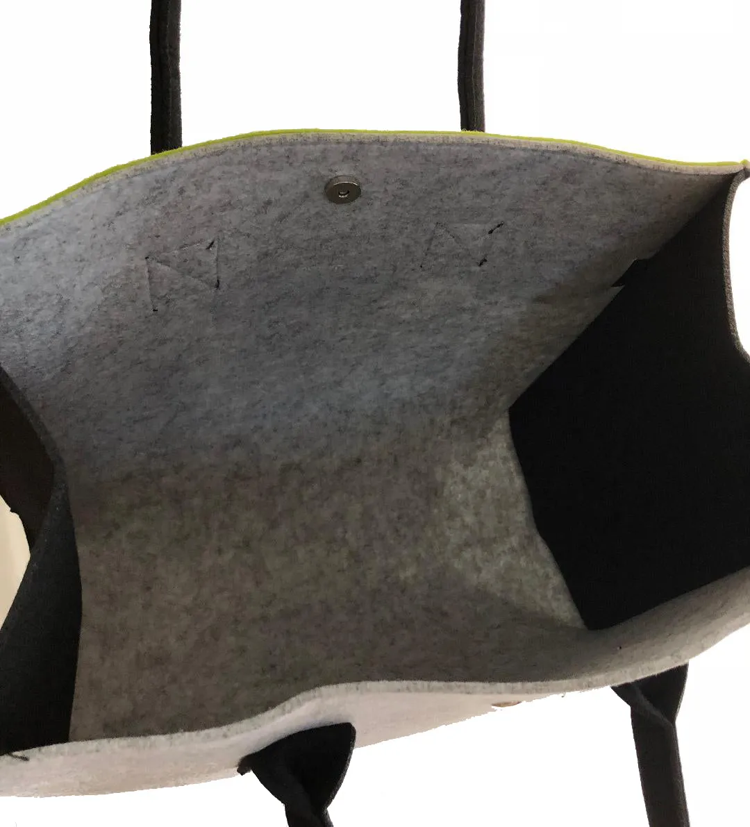 Customized Grey Green and Black Handbag   Meditation Collection