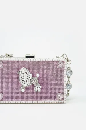 Debra Linse Pink Poodle Clutch