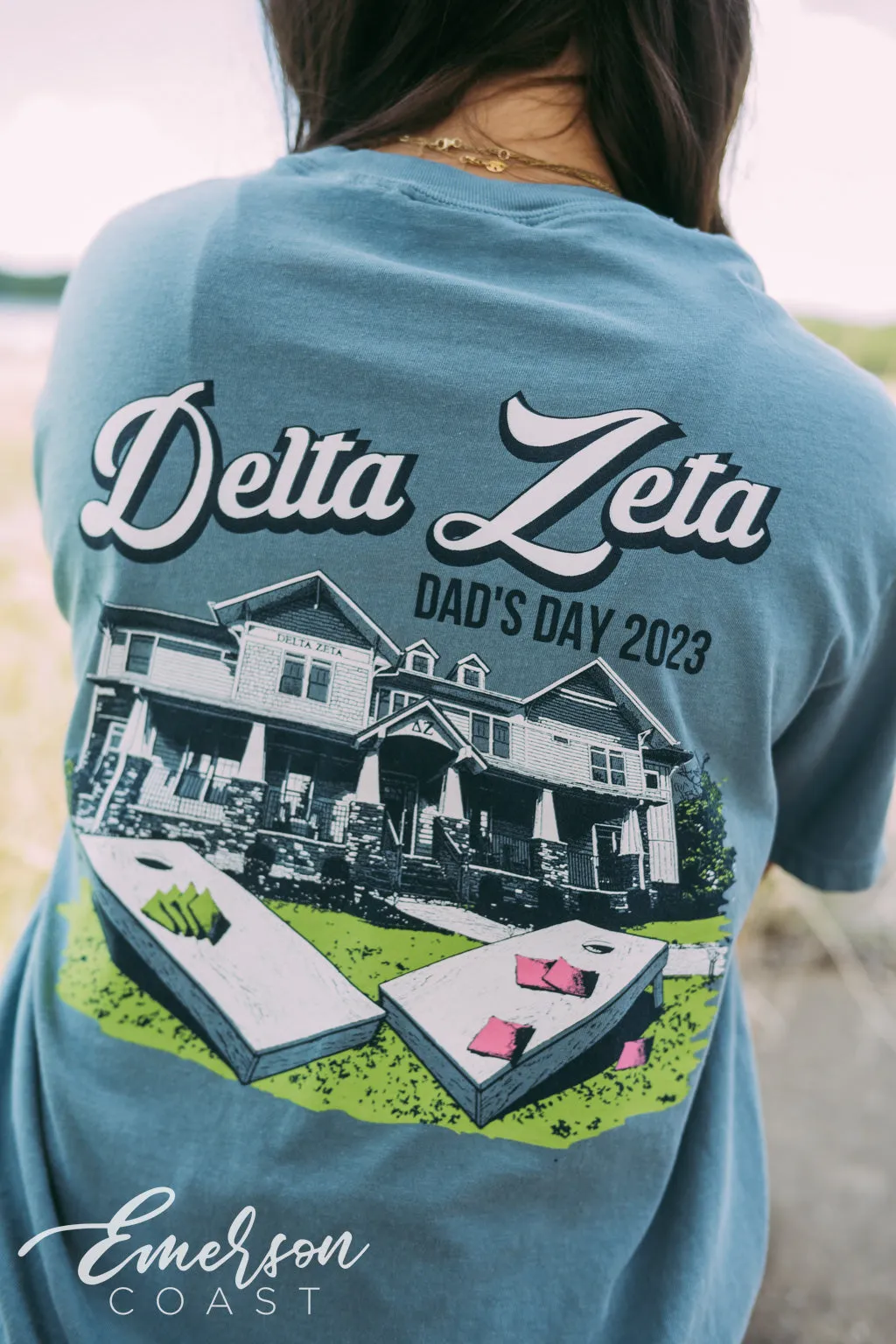 Delta Zeta Dad's Day Cornhole Tee