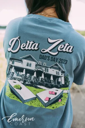 Delta Zeta Dad's Day Cornhole Tee