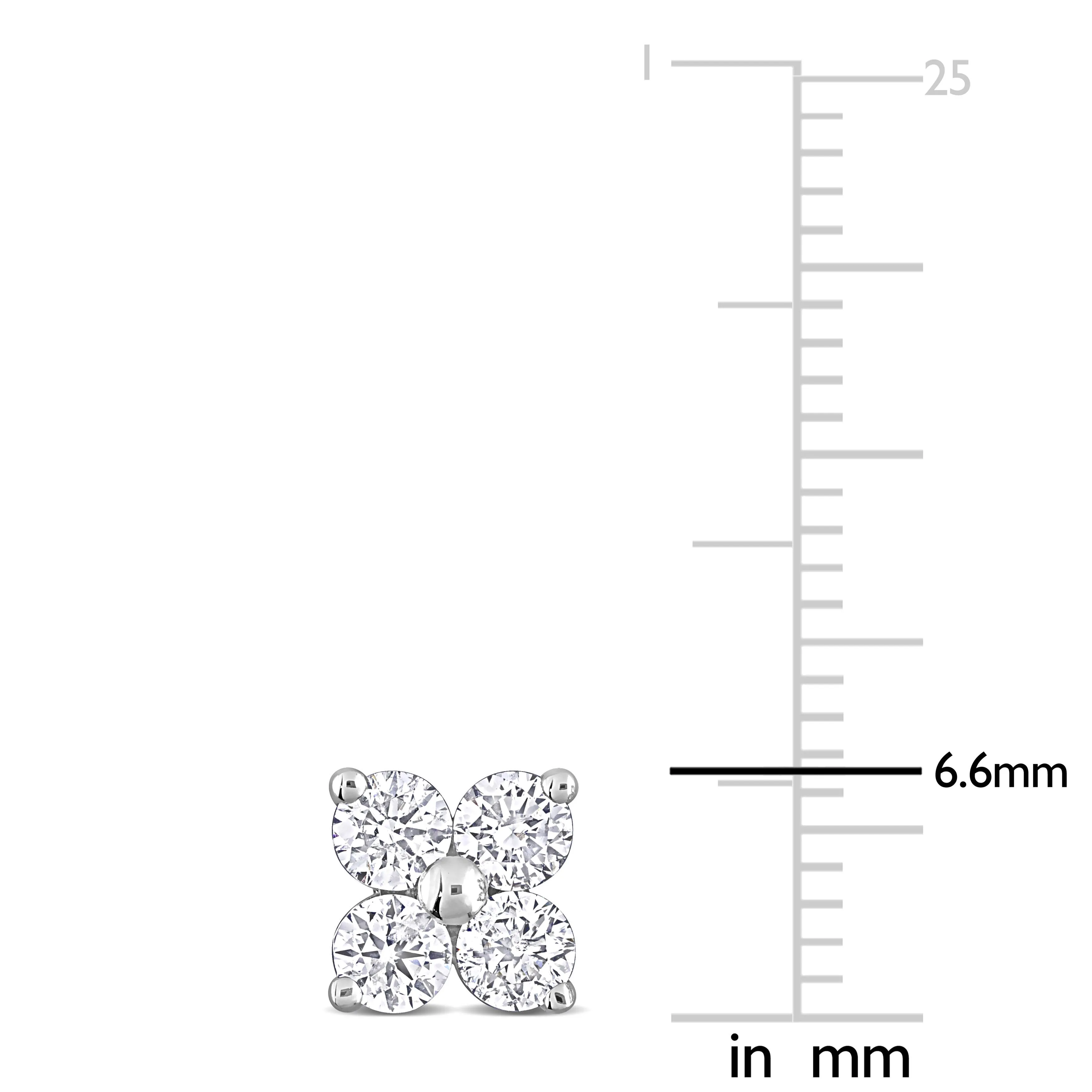 Diamond Round Stud Earrings