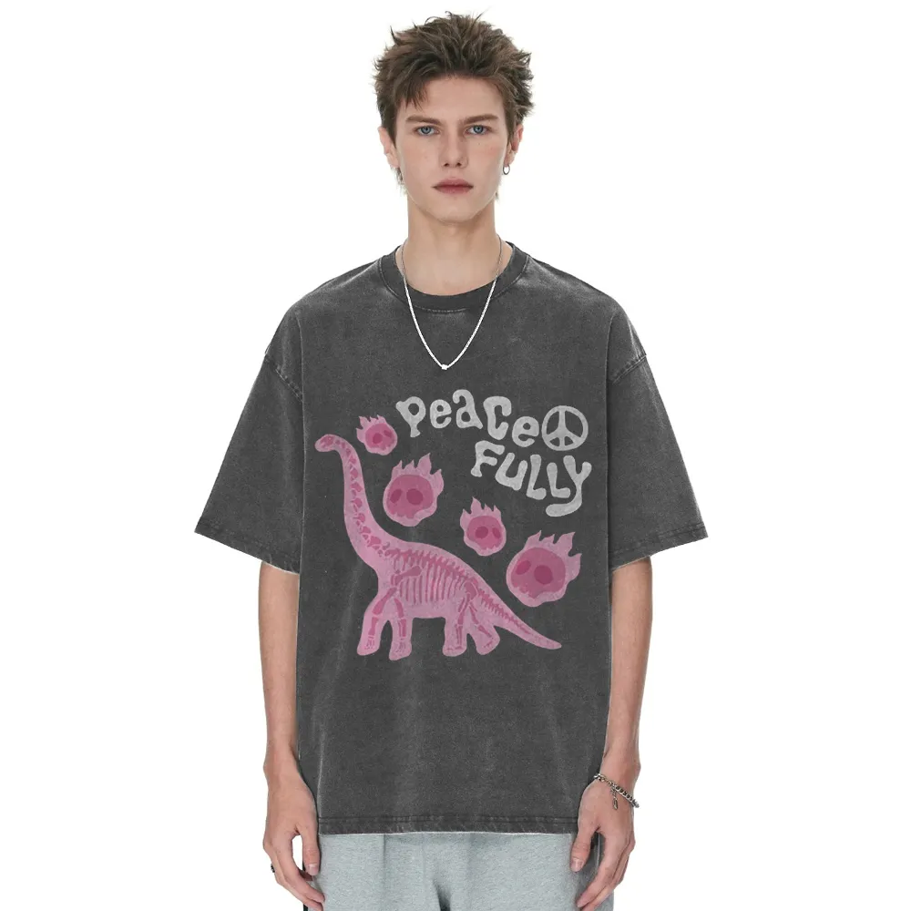 Dinosaur Letter Print T-shirt
