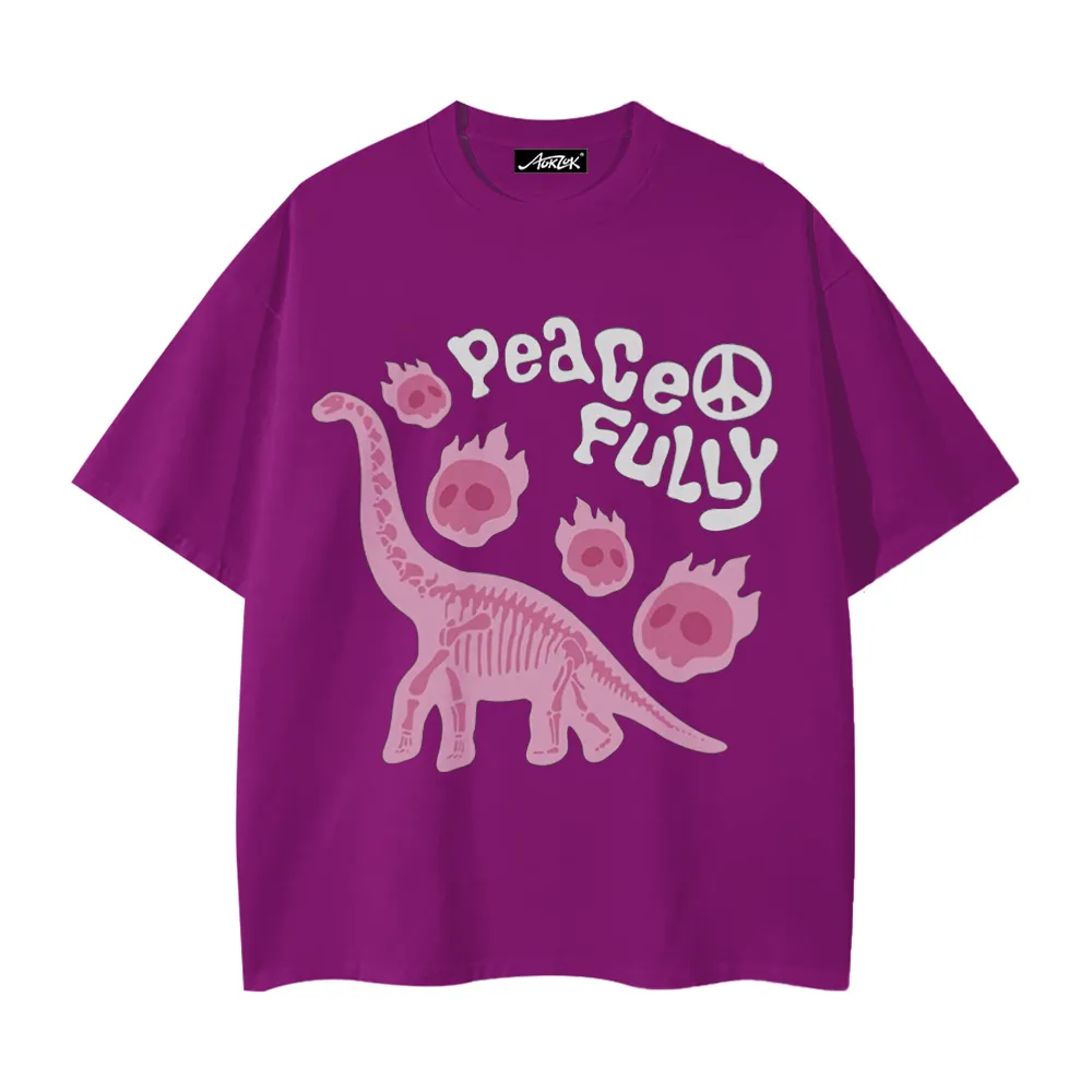 Dinosaur Letter Print T-shirt