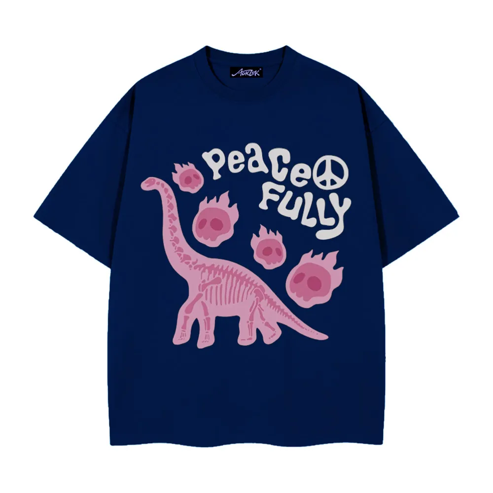 Dinosaur Letter Print T-shirt