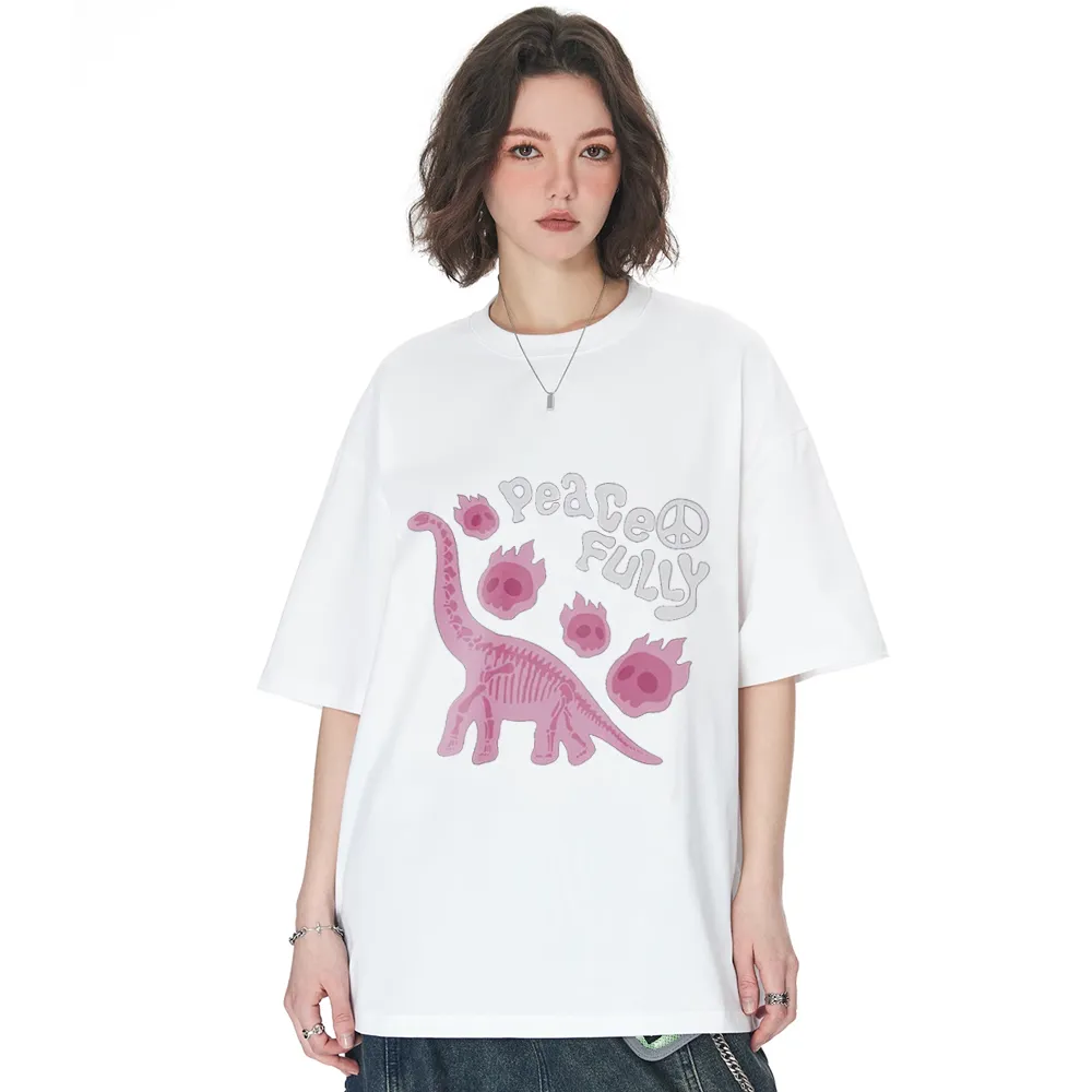 Dinosaur Letter Print T-shirt