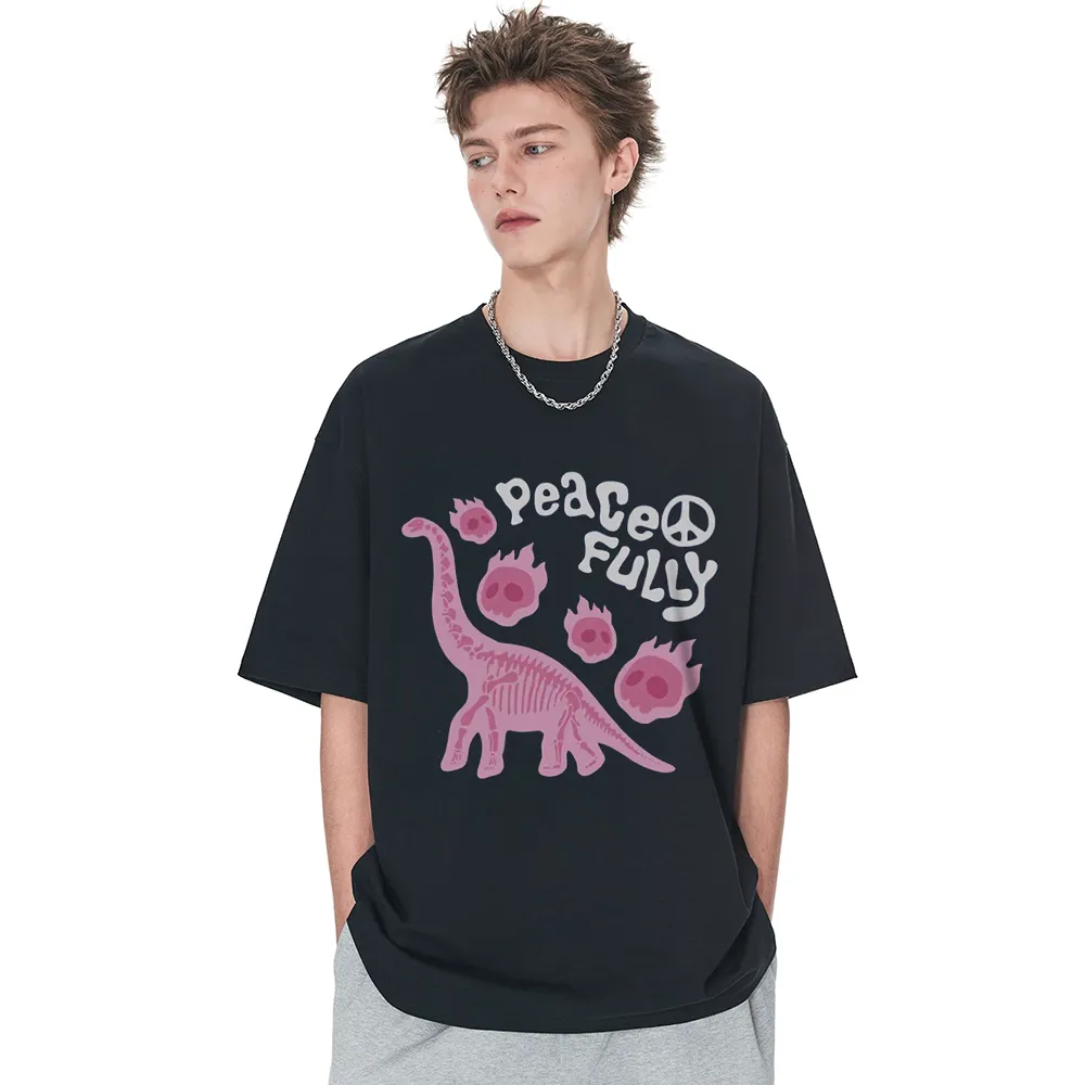 Dinosaur Letter Print T-shirt