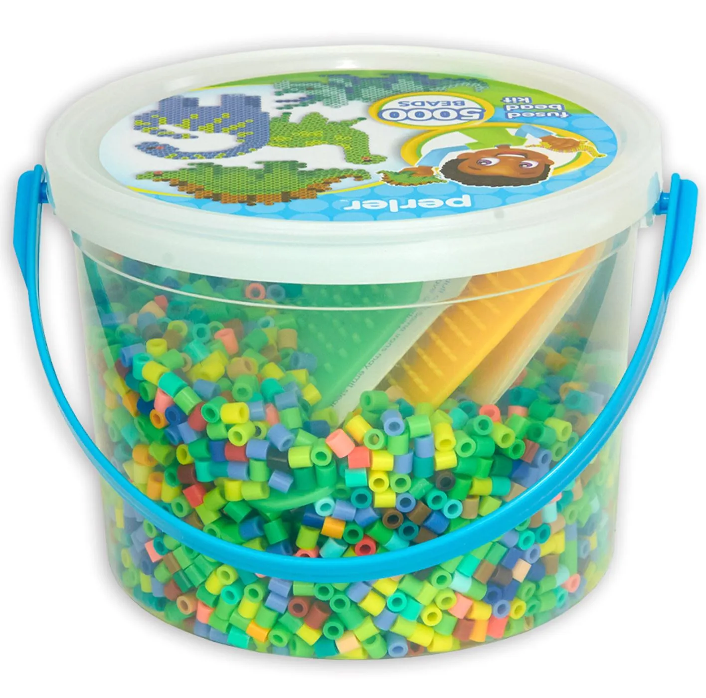 Dinosaurs Perler Bucket