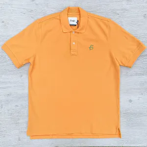 Drake's Duck Butterscotch Yellow Polo Shirt With Logo Embroidered Cotton Piqué