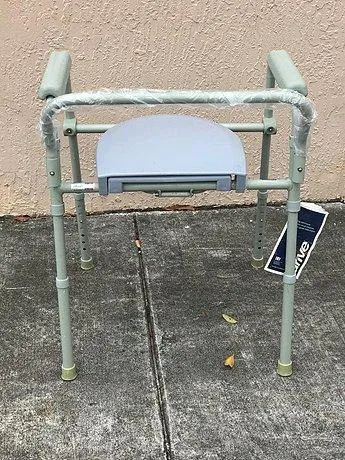 Drive folding commode chair without bucket