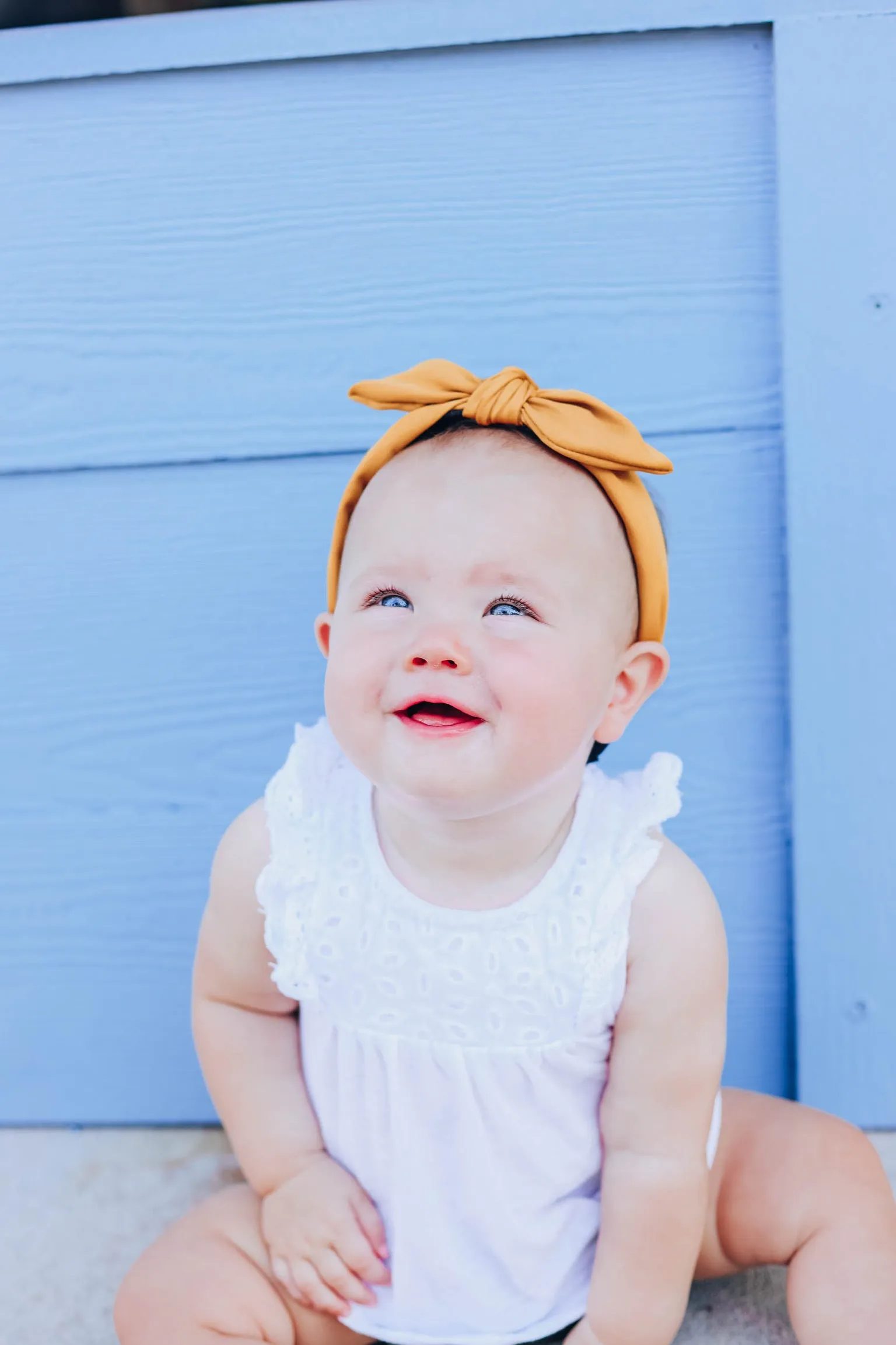East Sider Knotted Bow Headband - Mustard