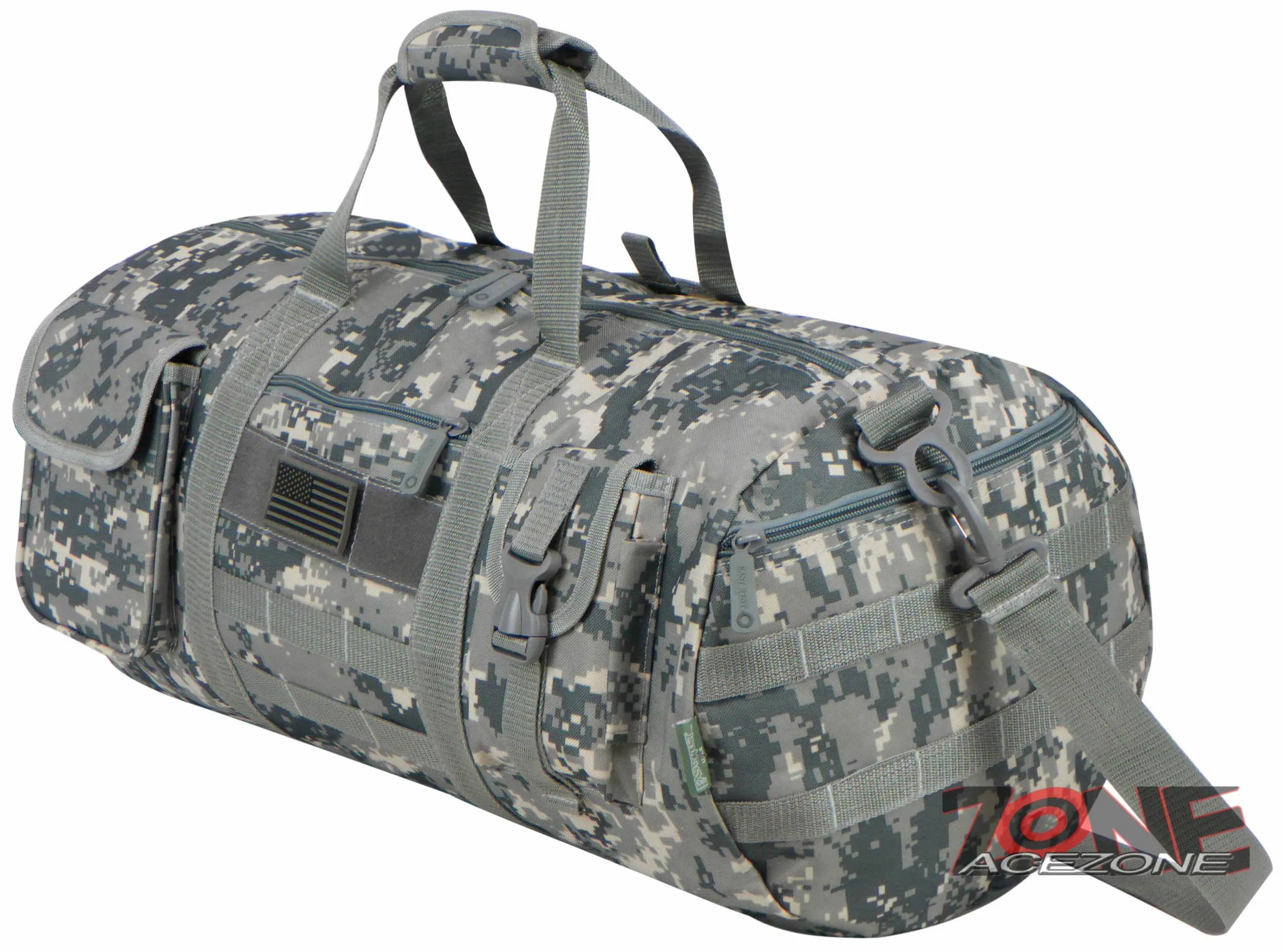 East West USA Tactical Molle Military Round Duffel Bag RTDC703M ACU