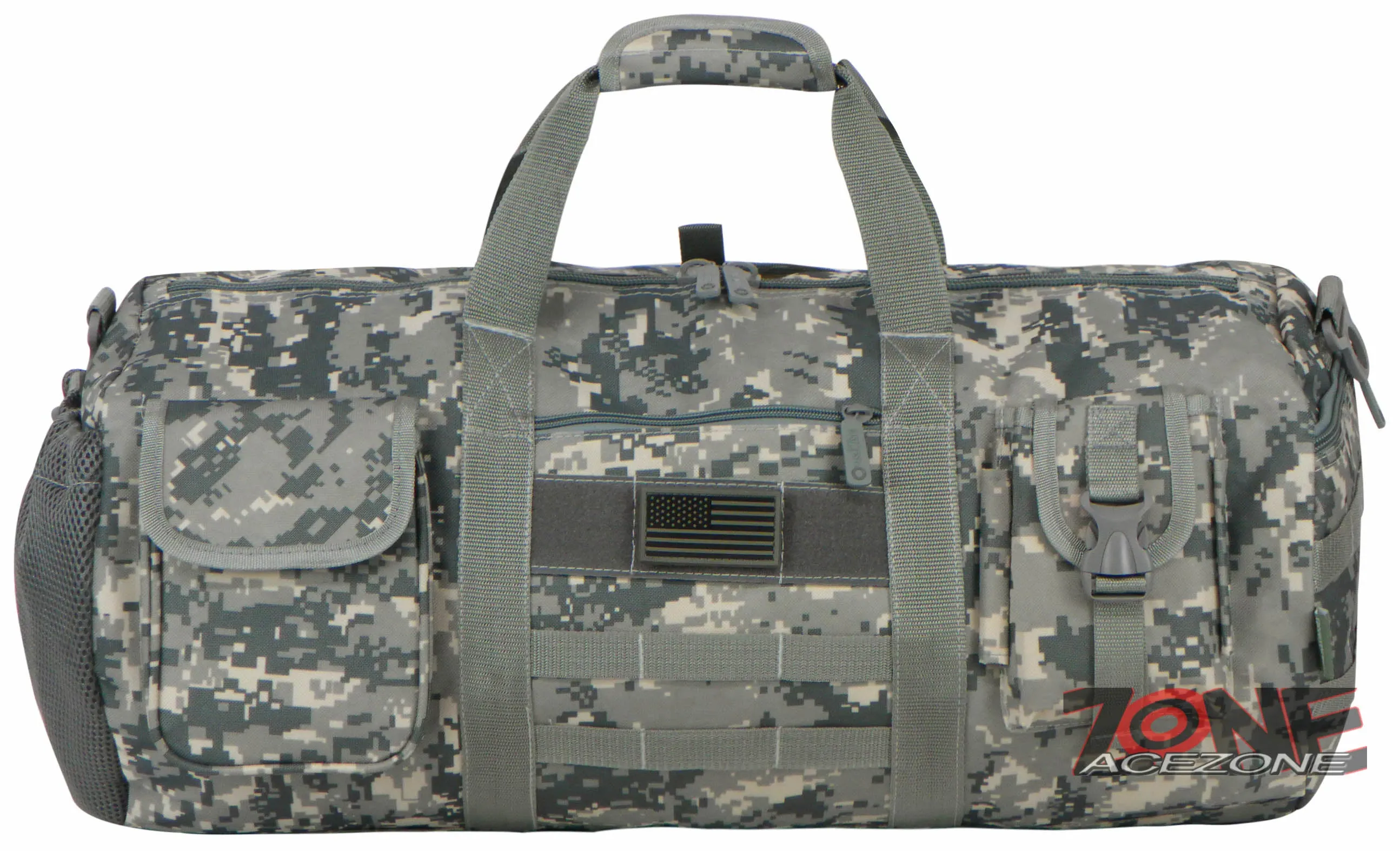 East West USA Tactical Molle Military Round Duffel Bag RTDC703M ACU