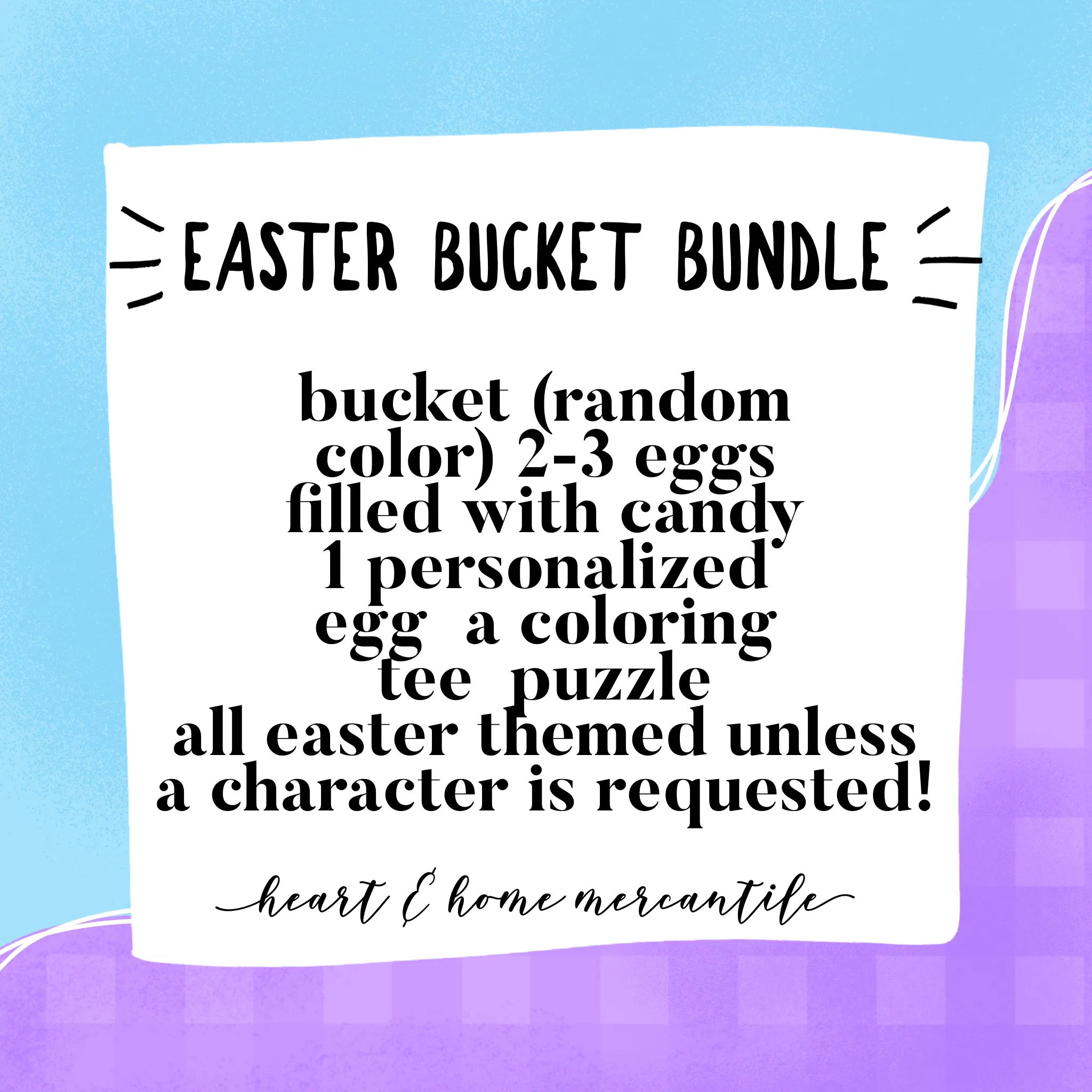 Easter Bucket Set