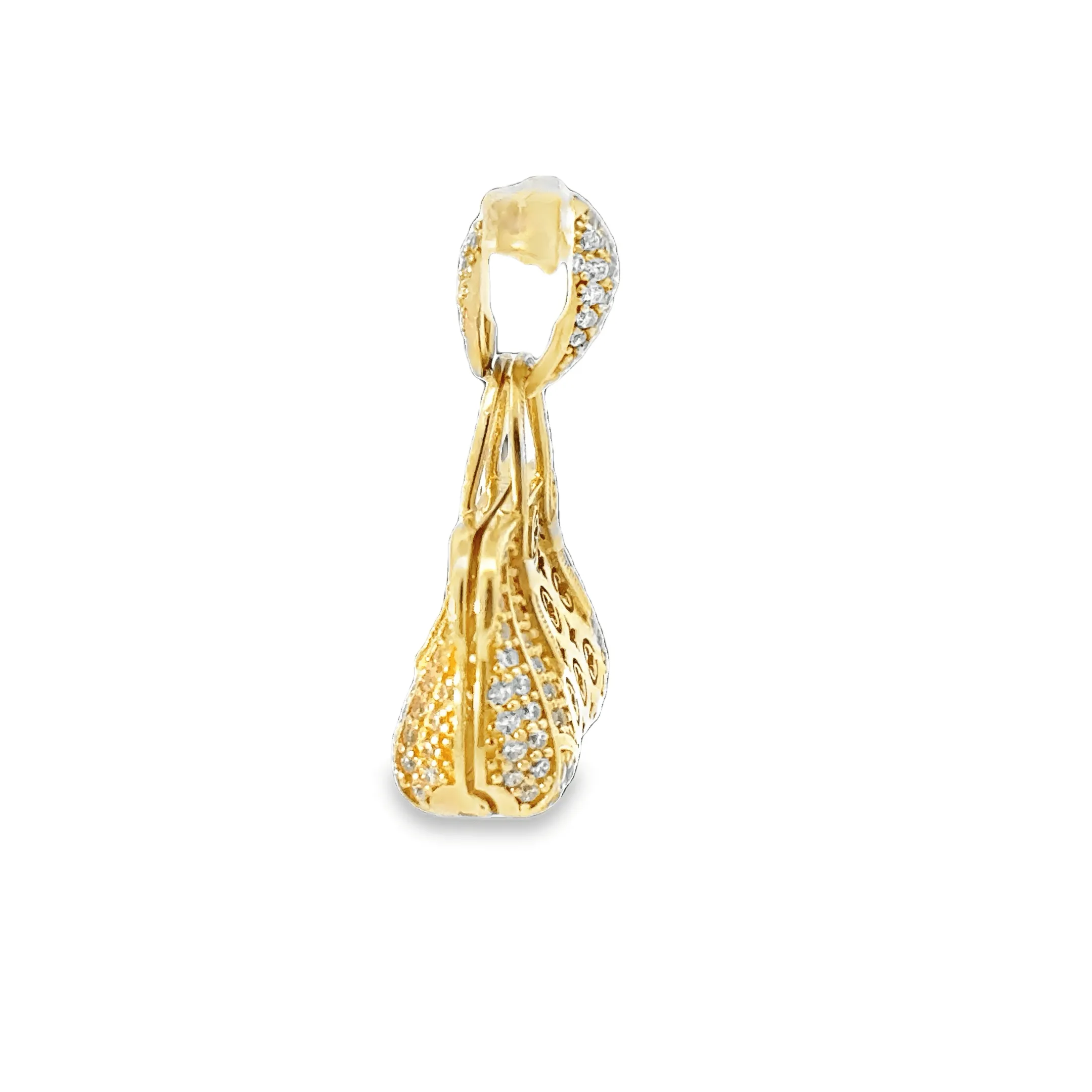 Elegant Gold Handbag Pendant 14k
