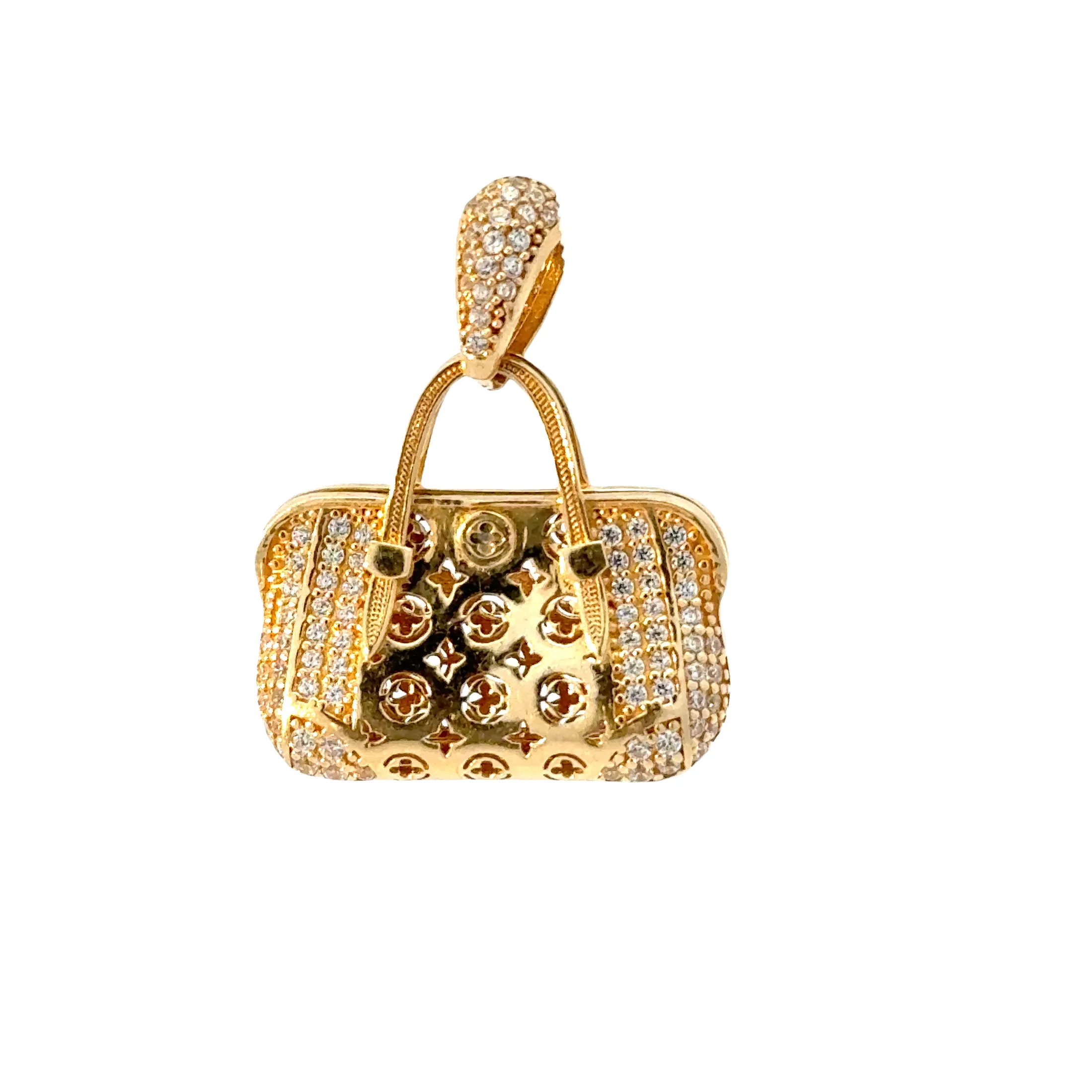 Elegant Gold Handbag Pendant 14k
