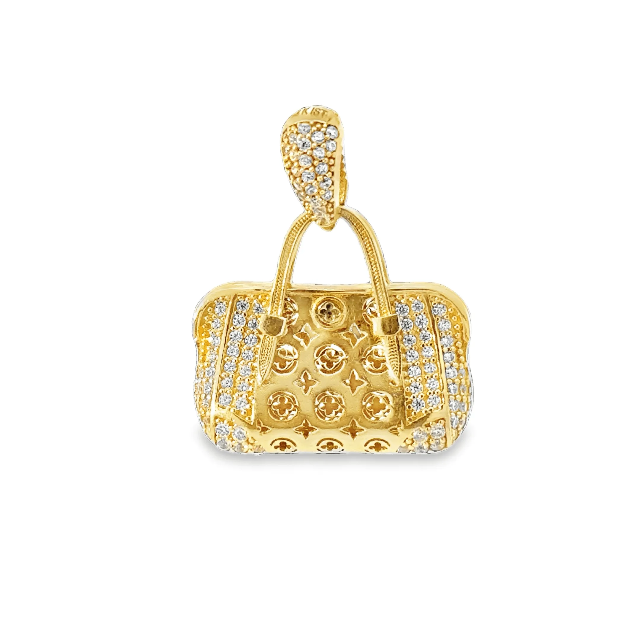 Elegant Gold Handbag Pendant 14k