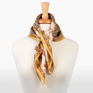 Empire - Stylized Equestrian Pattern in Apricot Scarf