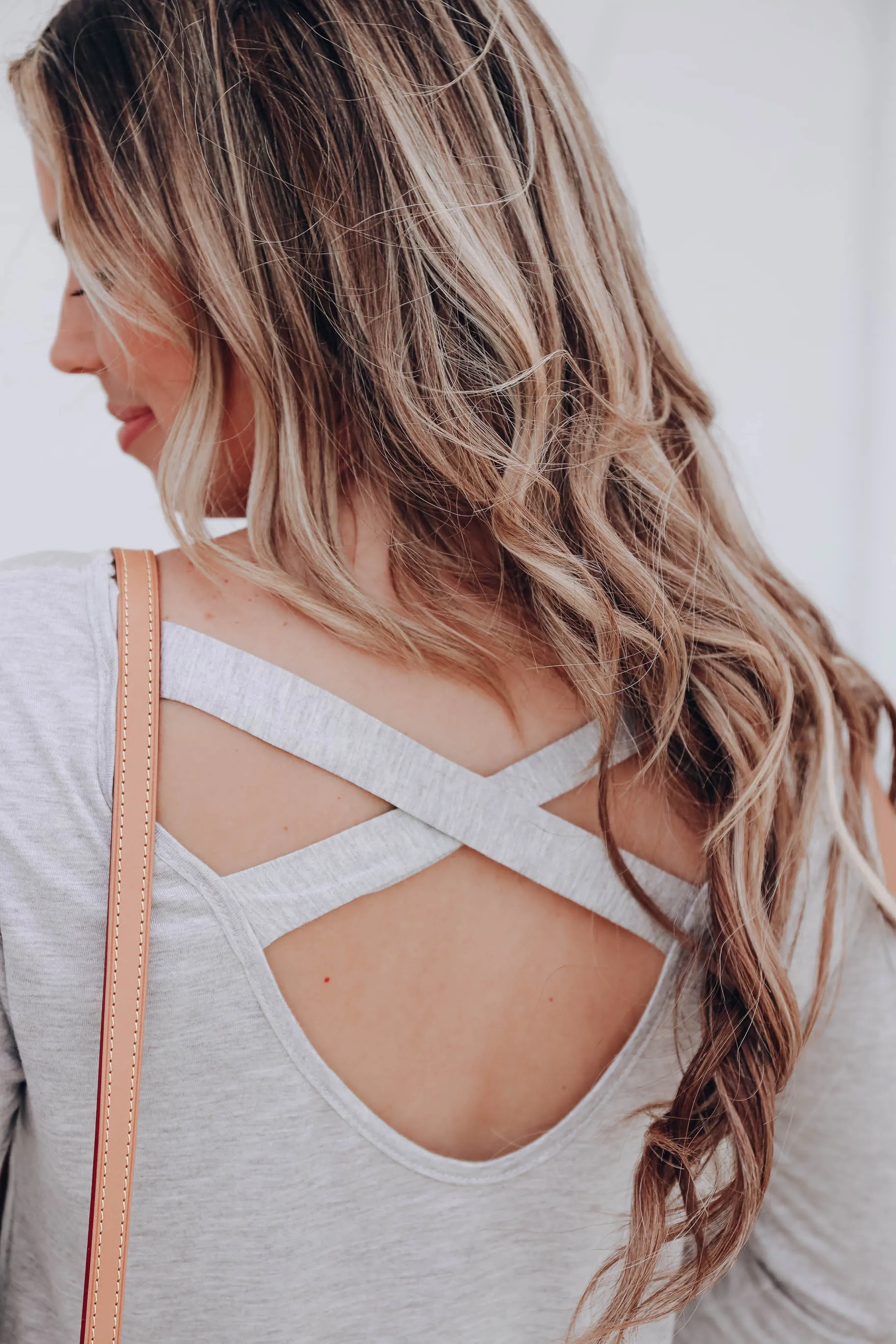 Essential Edition Cold Shoulder Top - H. Grey - Final Sale