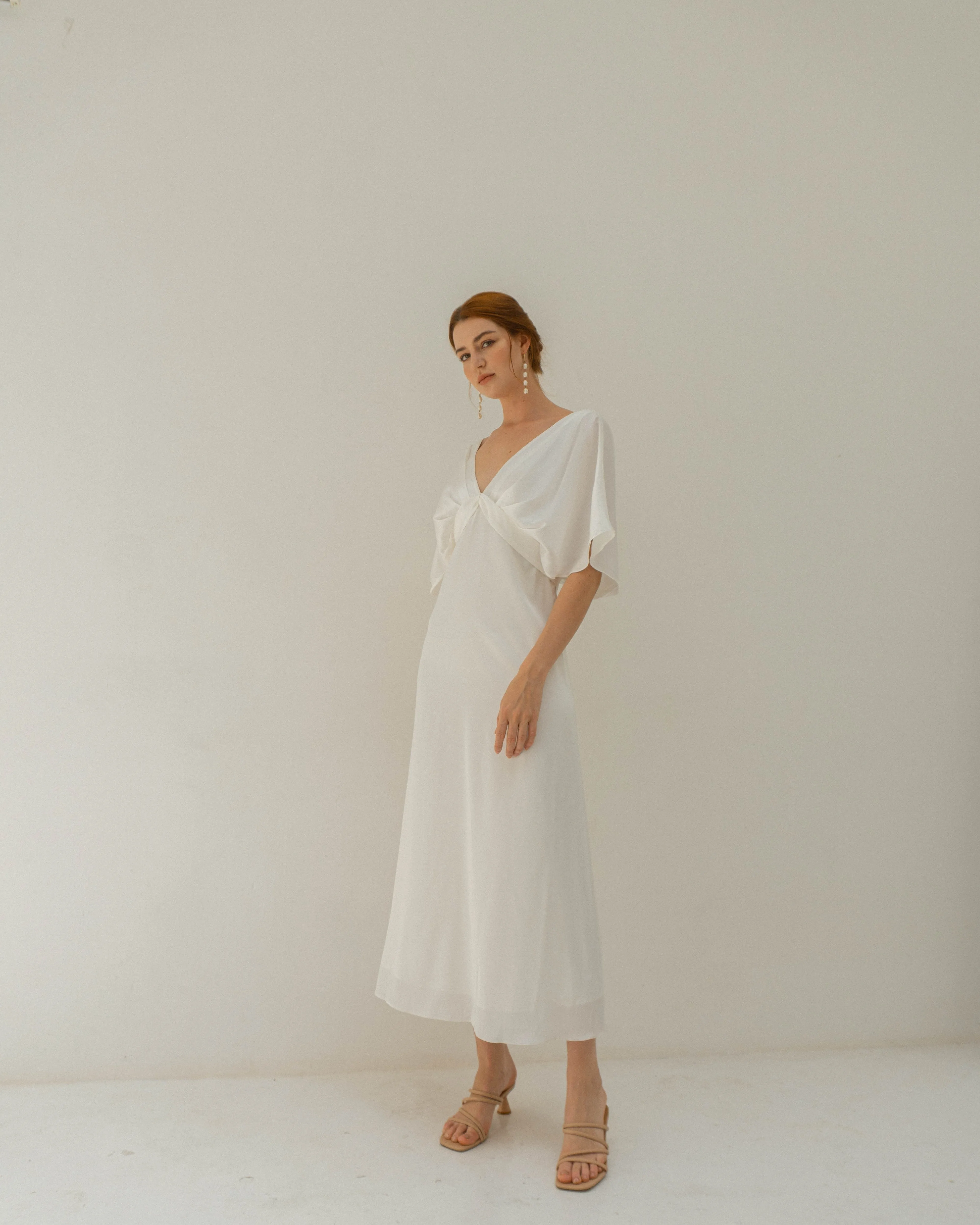 Esther Open Back Tea Length Dress