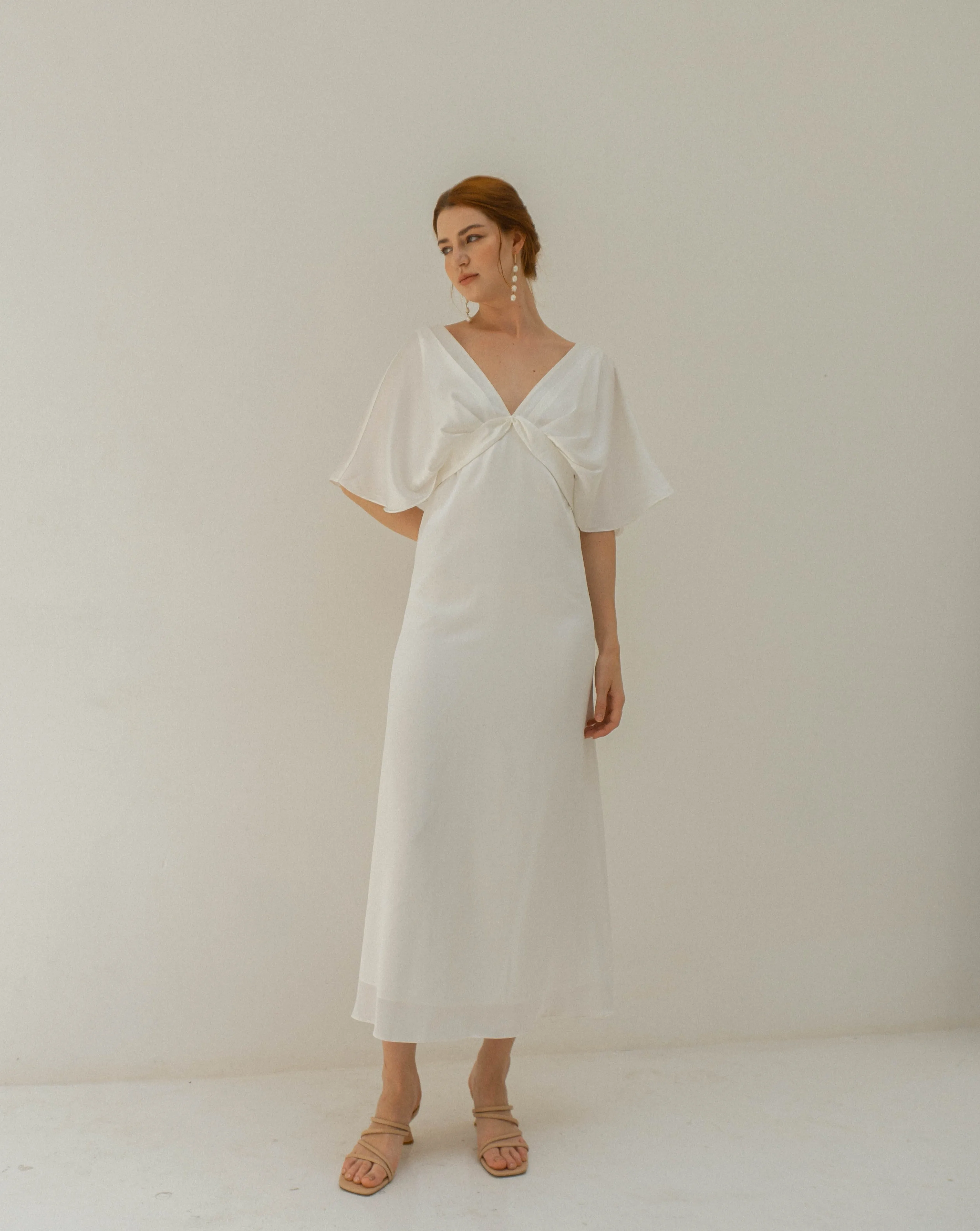 Esther Open Back Tea Length Dress