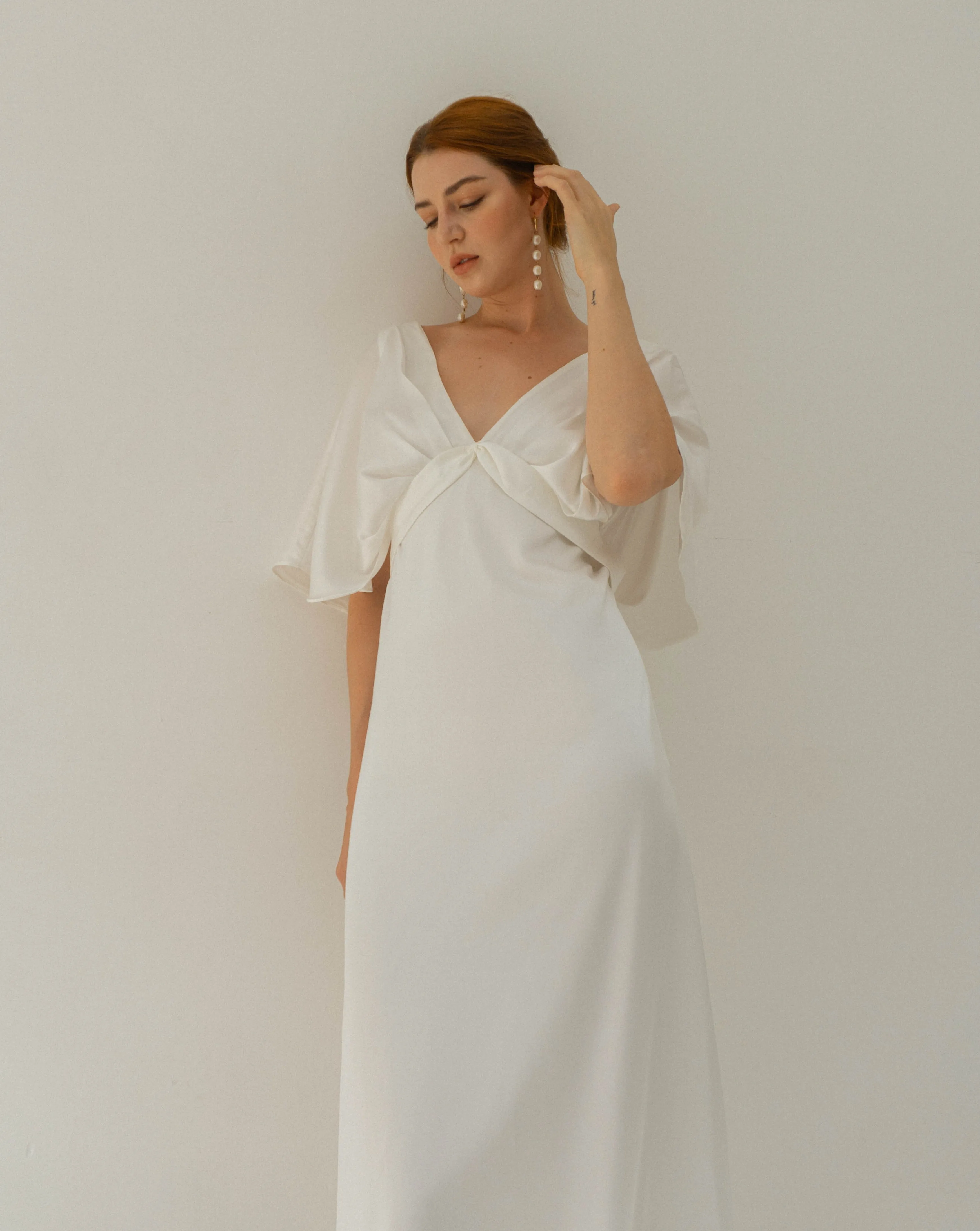 Esther Open Back Tea Length Dress