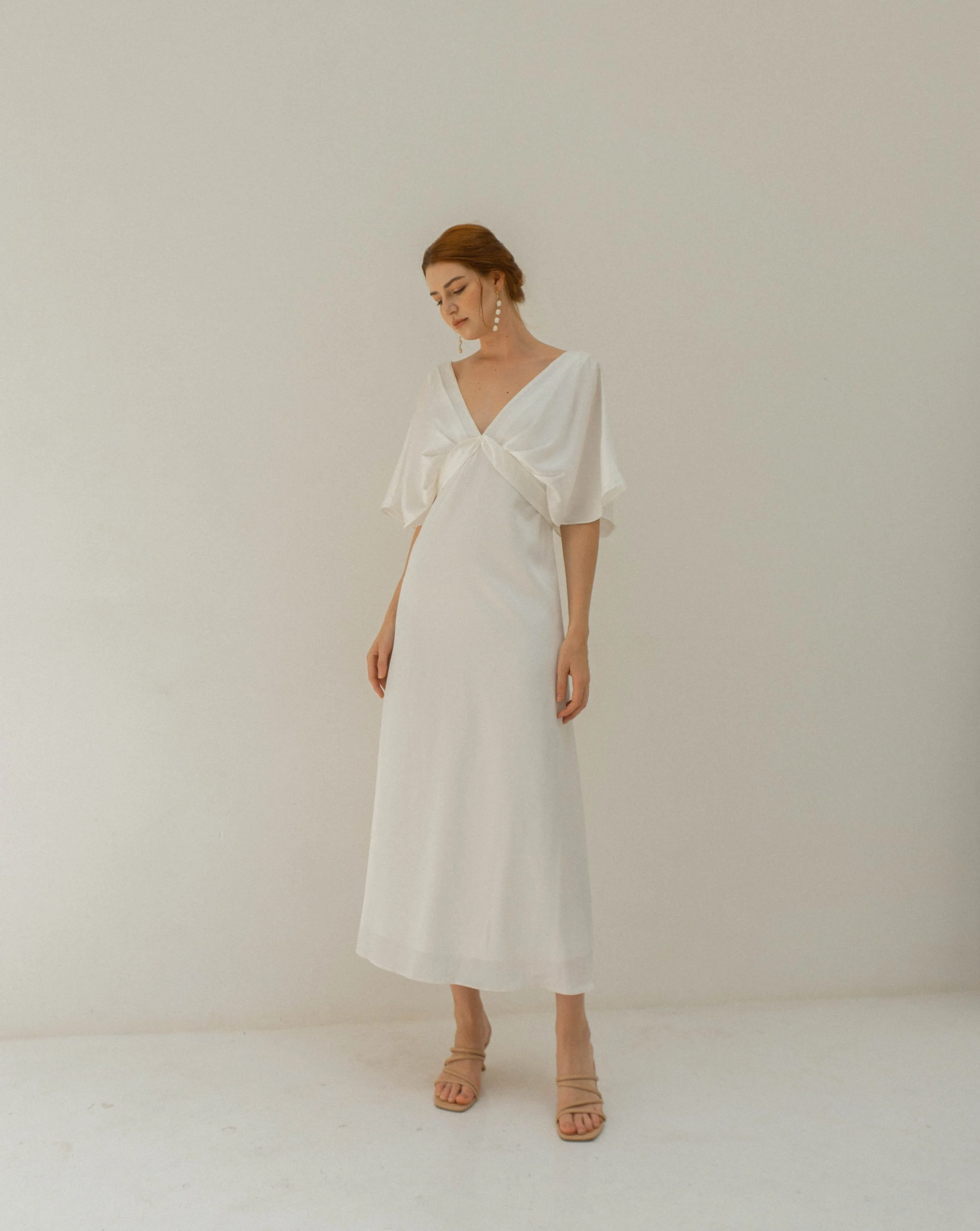Esther Open Back Tea Length Dress
