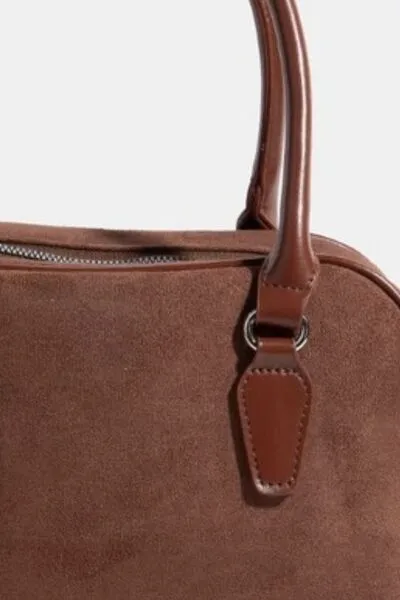 Fame Faux Leather Handle Boxy Handbag