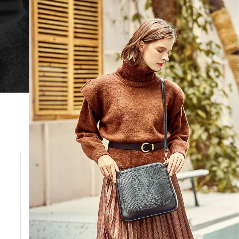 Fashion Crocodile Pattern Handbag