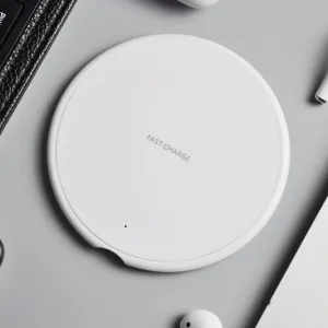 Fast Wireless Charger for Samsung Galaxy S9/S9/S8/S7/Note 9/S7 Edge USB Qi Charging Pad for iPhone XS Max XR X 8 Plus white