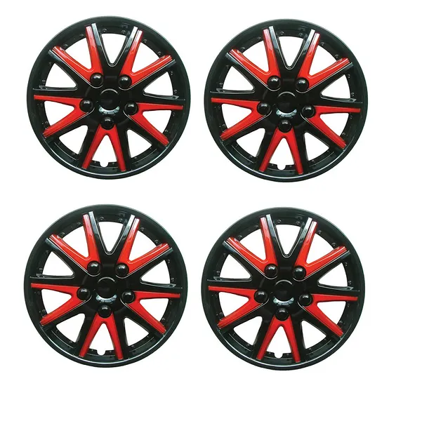 Fiat Palio Weekend Black Red Wheel Trims Covers (1996-2016)