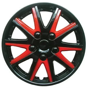 Fiat Palio Weekend Black Red Wheel Trims Covers (1996-2016)
