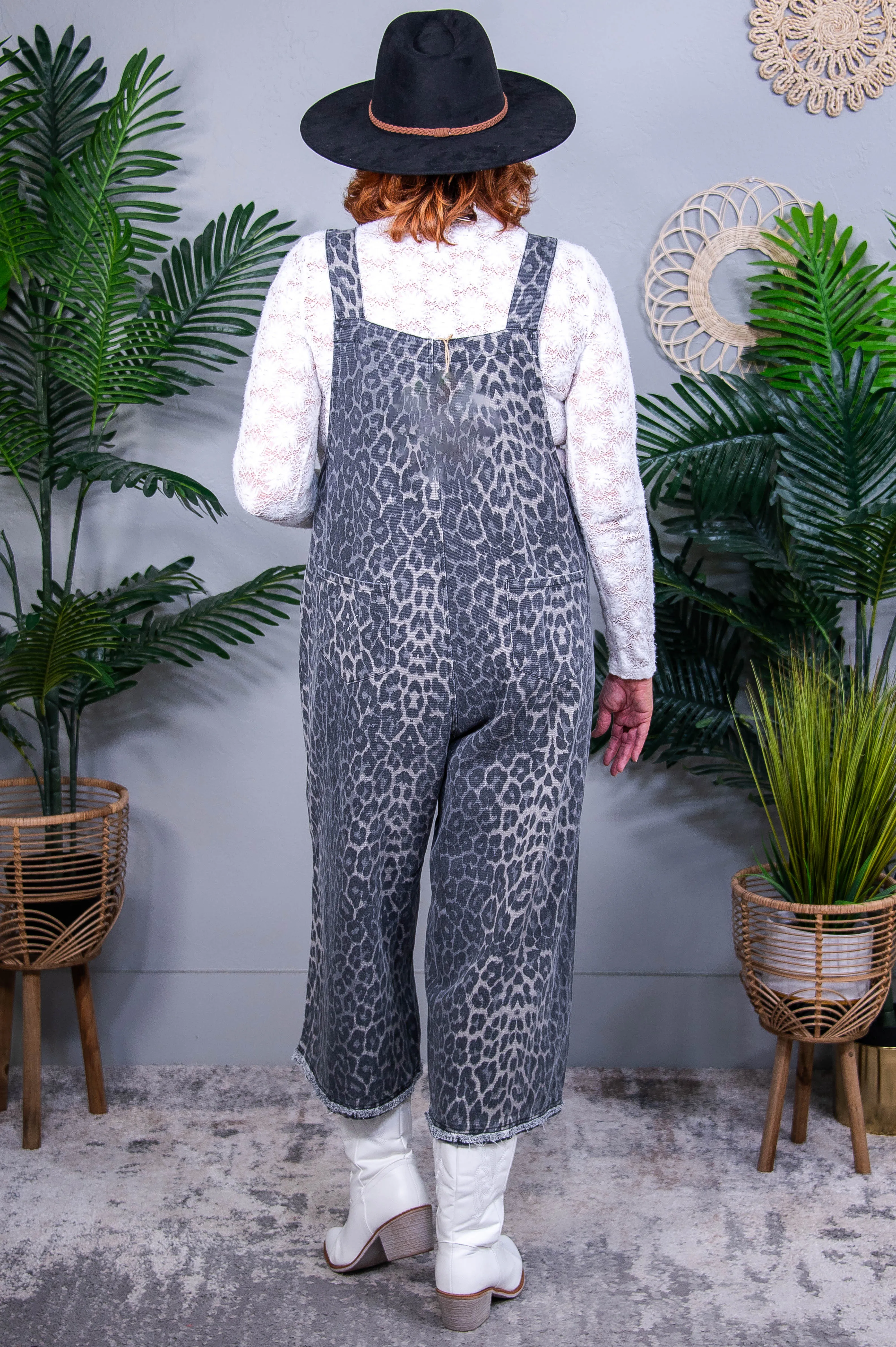 Fierce And Free Gray/Black Printed Overall - RMP843GR