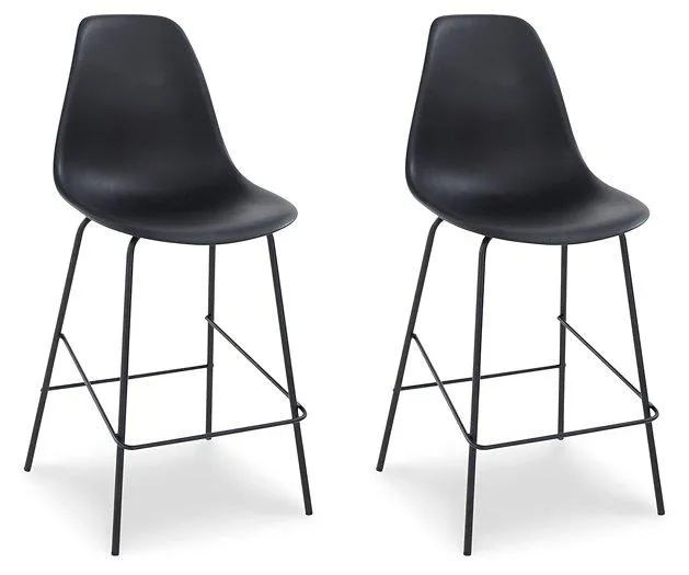 Forestead Black Counter Height Bar Stool (Set of 2)