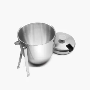 Fortune Candy Double Walled Ice Bucket, with Stainless Steel Ice Tongs and Lid