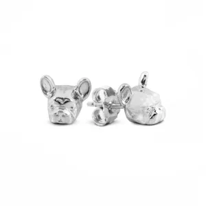 French Bulldog Sterling Silver Earrings