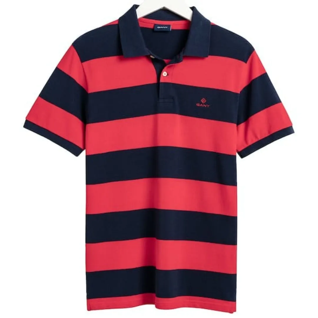 Gant Barstripe Pique Rugger Bright Red